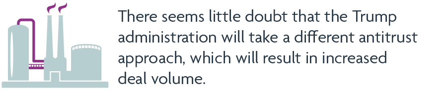 There seems little doubt that the Trump administration will take a different antitrust approach with regard to oil & gas M&A, which should be a positive development for deal volume.